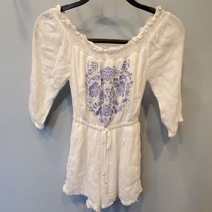 White Off The Shoulder Romper